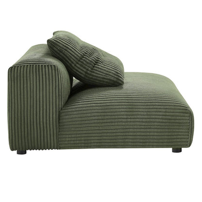 Solace Modular Corduroy Upholstered Armless Chair