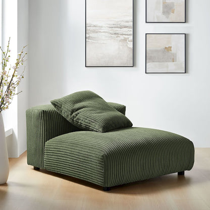 Solace Modular Corduroy Upholstered Armless Chair