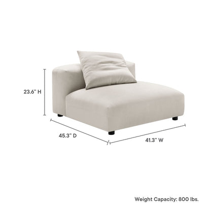Solace Modular Upholstered Fabric Armless Chair