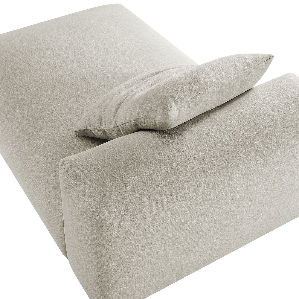 Solace Modular Upholstered Fabric Armless Chaise Lounge