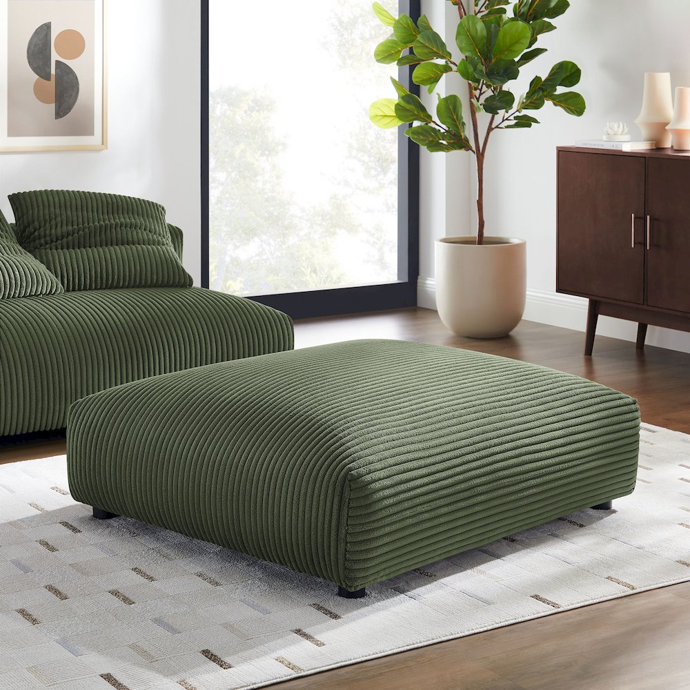 Solace Modular Corduroy Upholstered Ottoman
