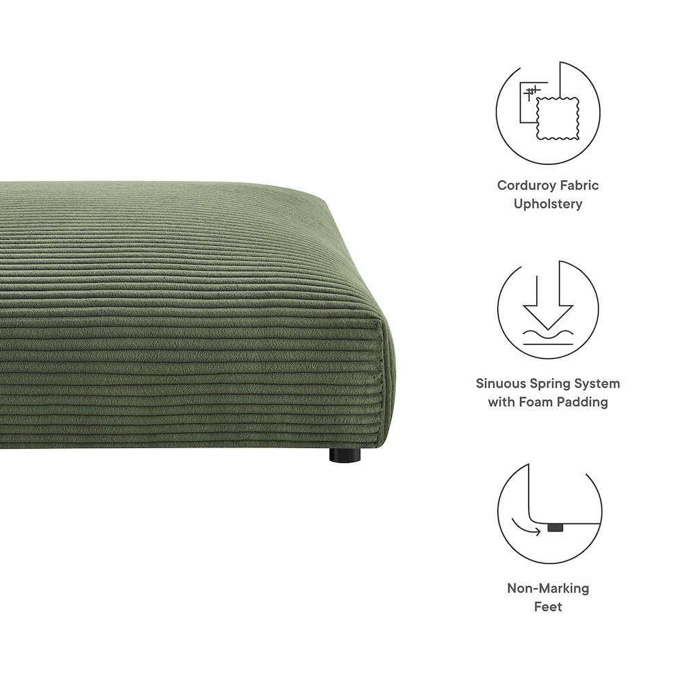 Solace Modular Corduroy Upholstered Ottoman