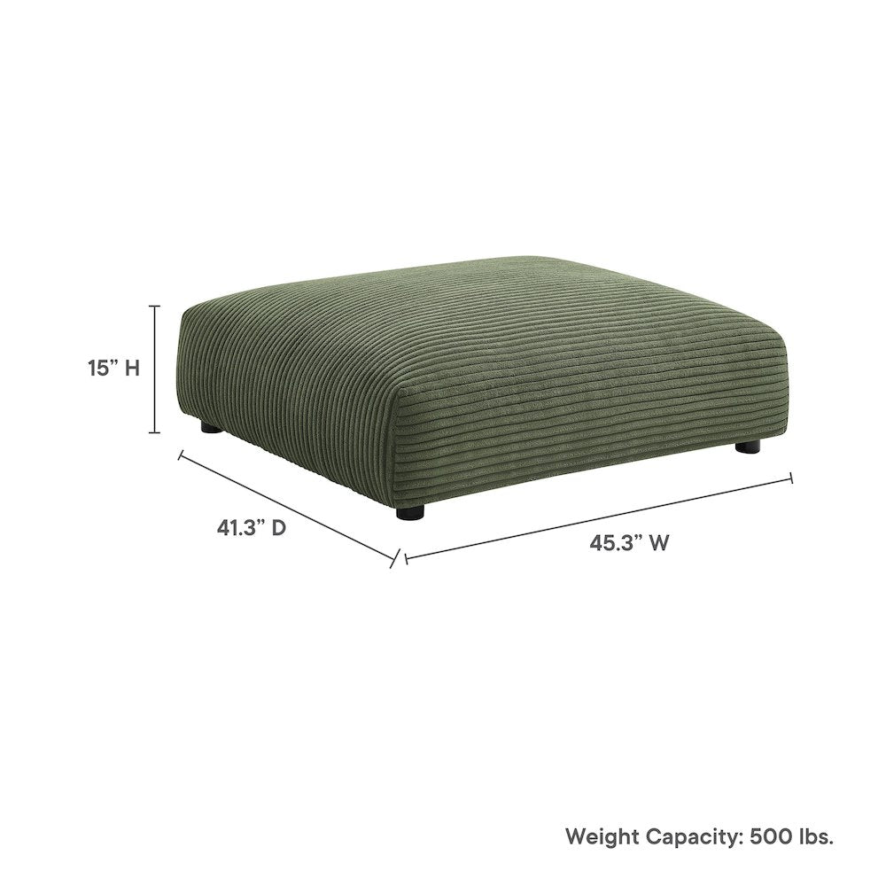 Solace Modular Corduroy Upholstered Ottoman
