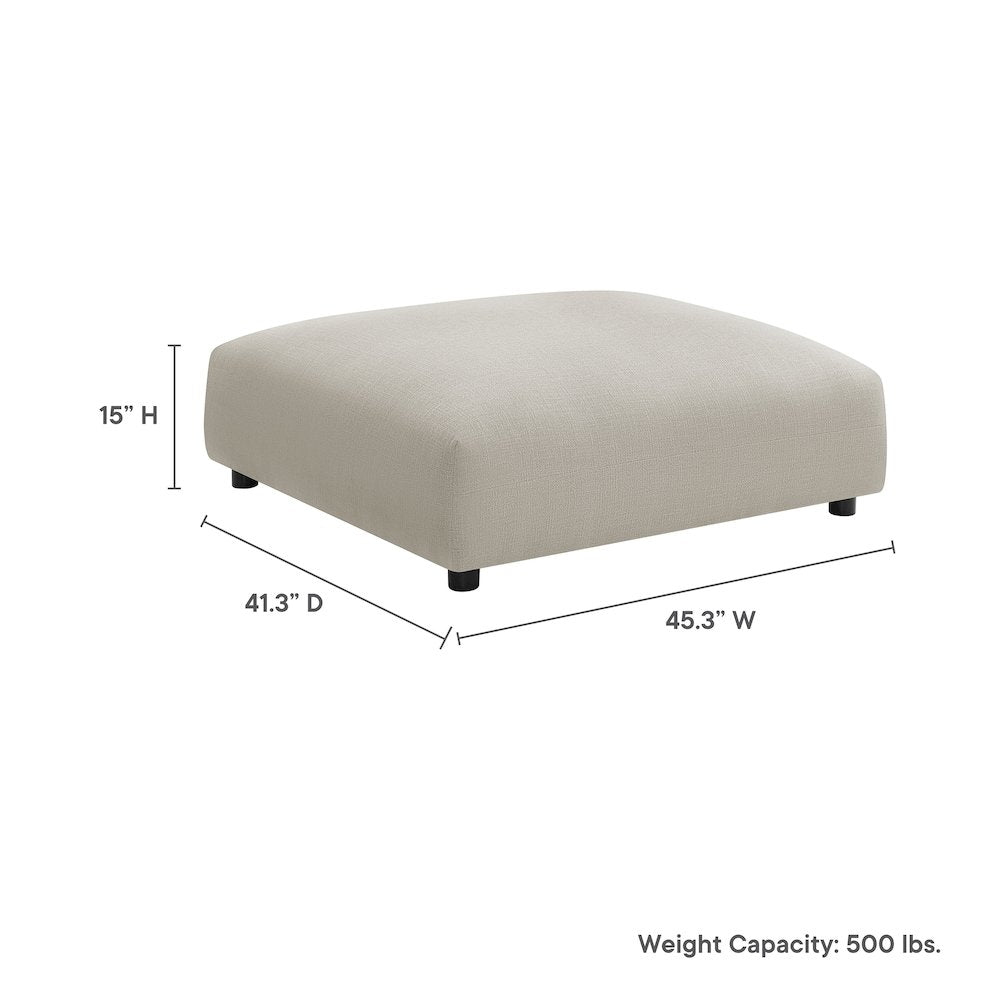 Solace Modular Upholstered Fabric Ottoman