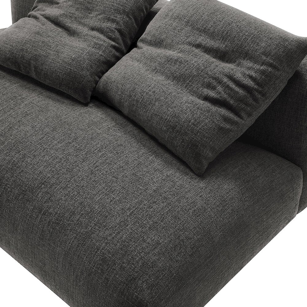 Solace Modular Upholstered Fabric Armless Loveseat