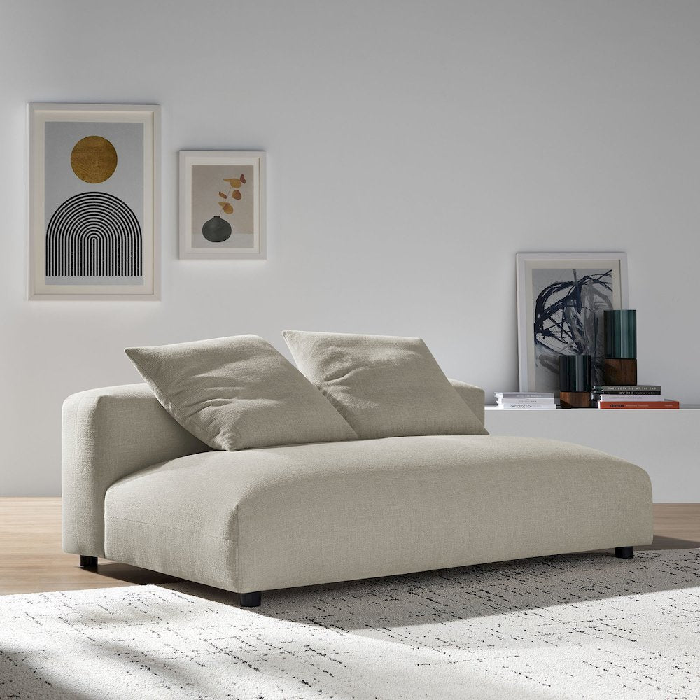 Solace Modular Upholstered Fabric Armless Loveseat