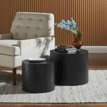 Amani Round Nesting Coffee Tables Set of 2