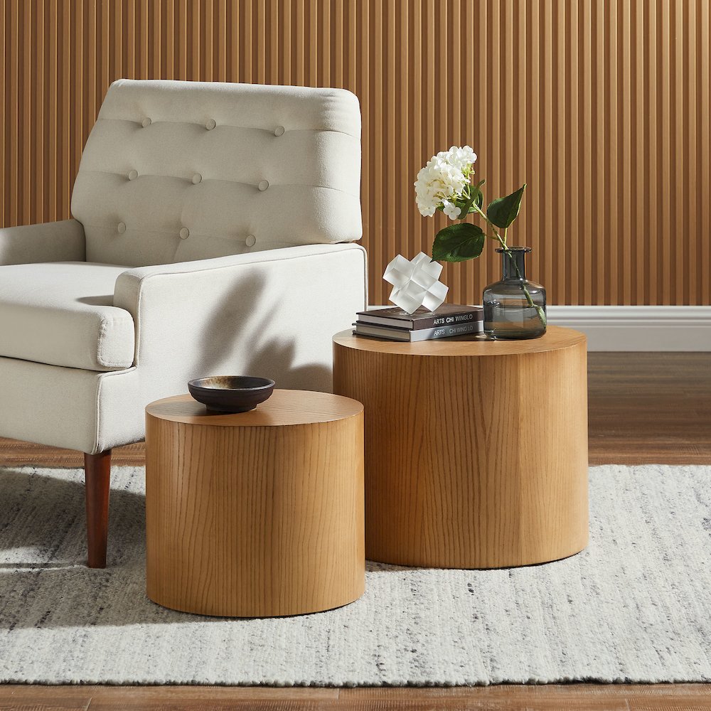 Amani Round Nesting Coffee Tables Set of 2