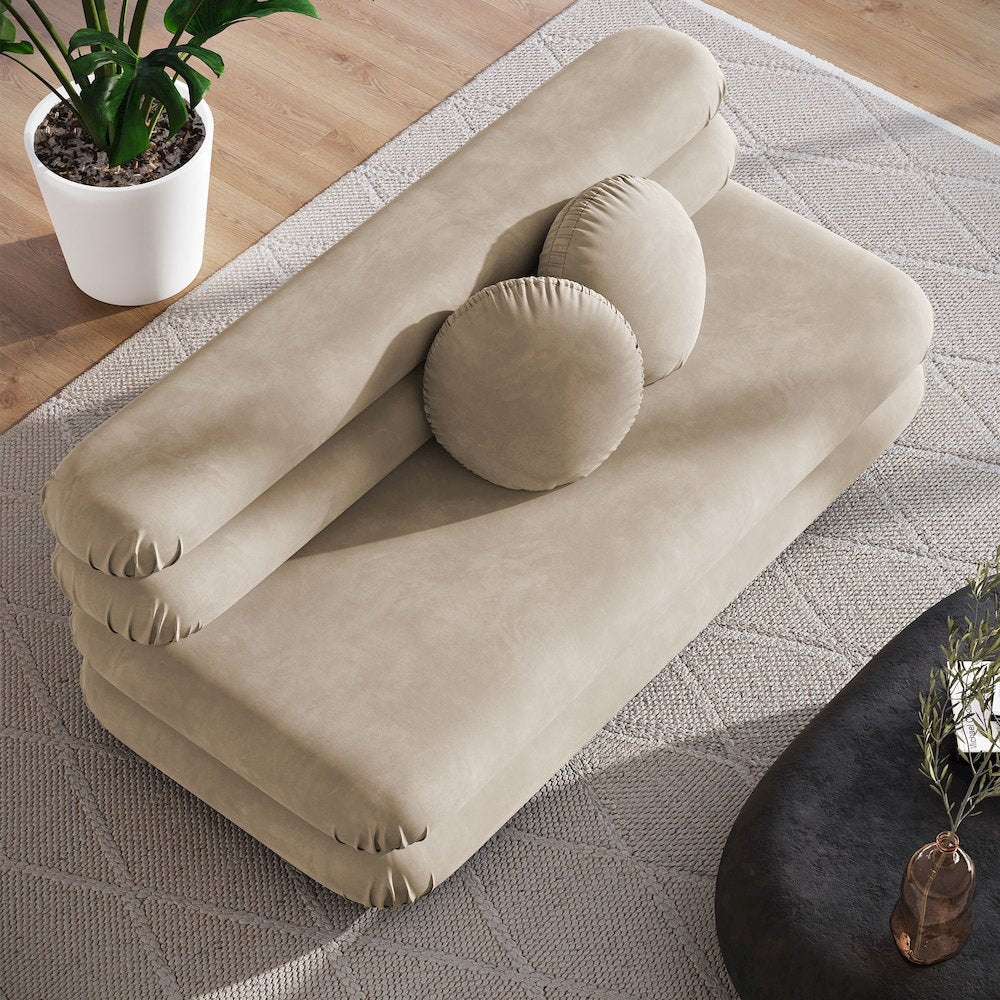 Jubilee Modular Performance Velvet Armless Loveseat