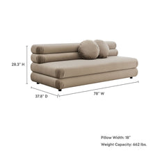 Jubilee Modular Performance Velvet Armless Loveseat