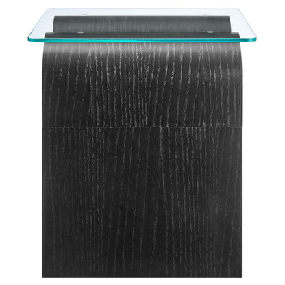 Ondine Glass Top Side Table