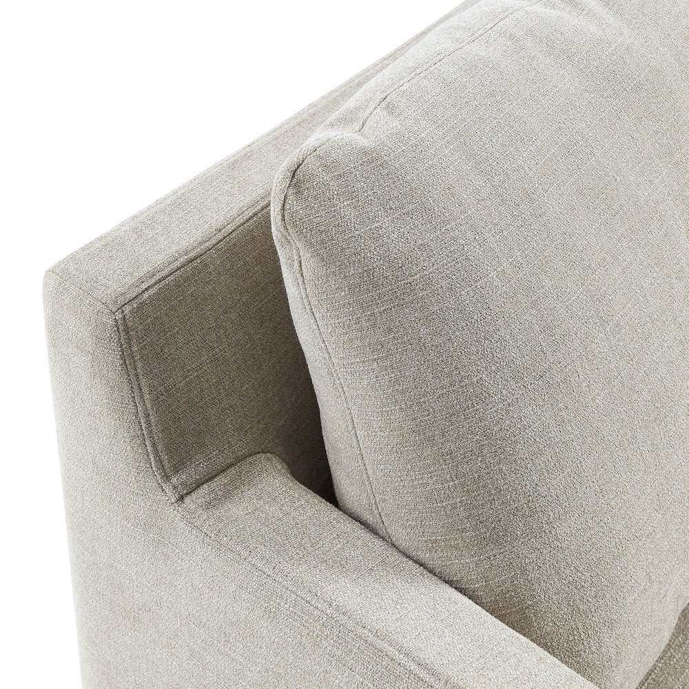 Serene Fabric Slipcovered Swivel Armchair