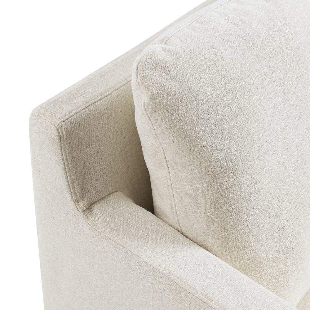 Serene Fabric Slipcovered Swivel Armchair