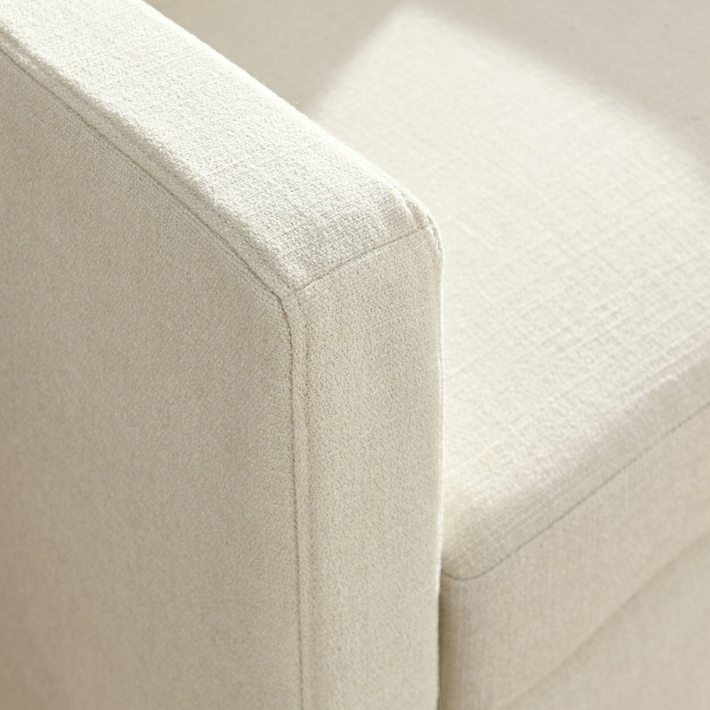 Serene Fabric Slipcovered Swivel Armchair