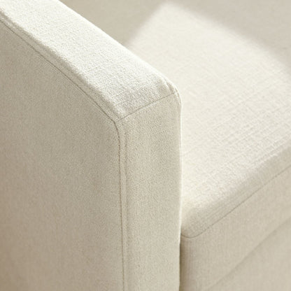 Serene Fabric Slipcovered Swivel Armchair