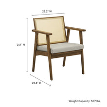 Thera Vegan Leather and Cane Accent Armchairs Set of 2