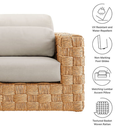 Thames Outdoor Patio Wicker Outdoor Patio Rattan Armchair