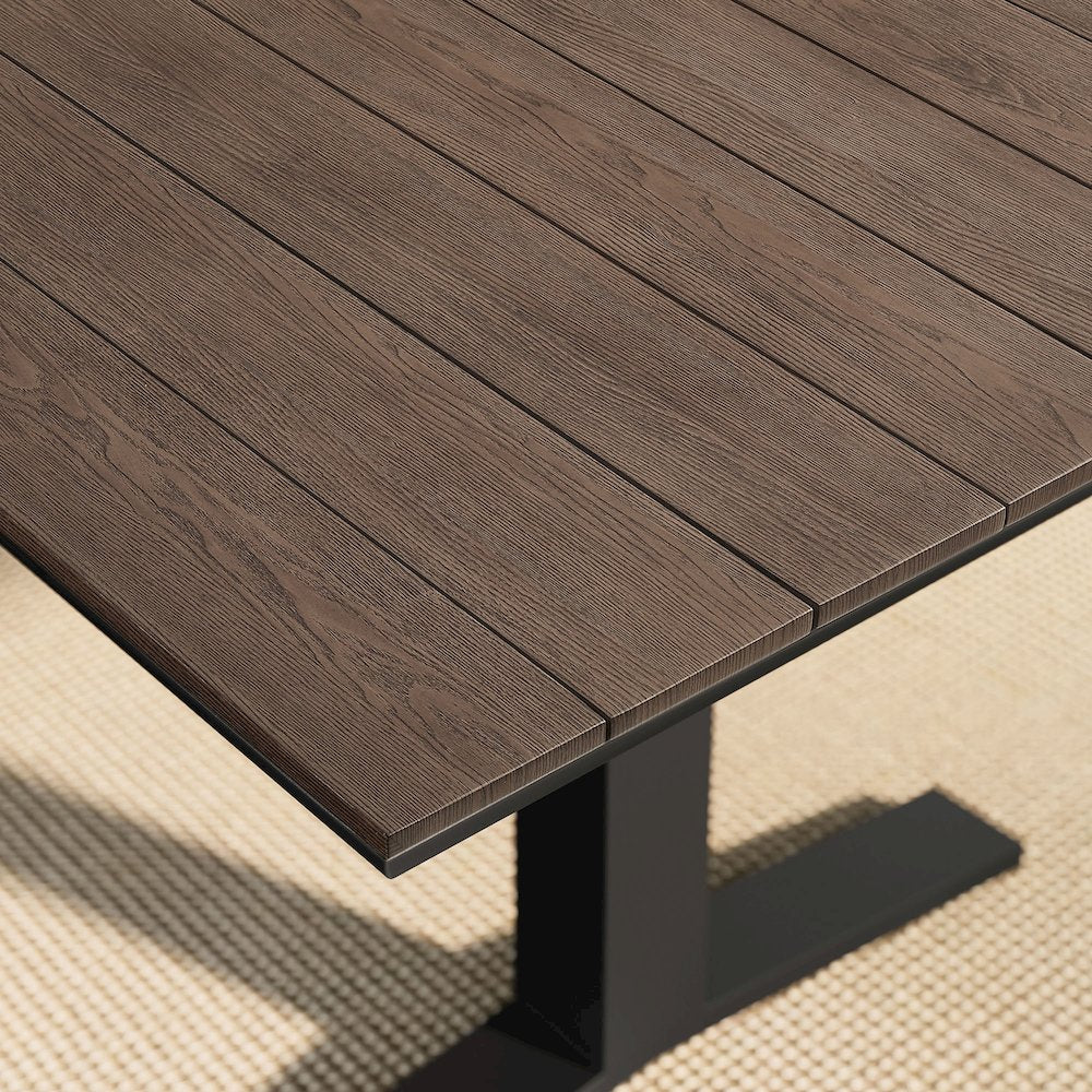 Gavelston 91" Outdoor Patio Aluminum Dining Table