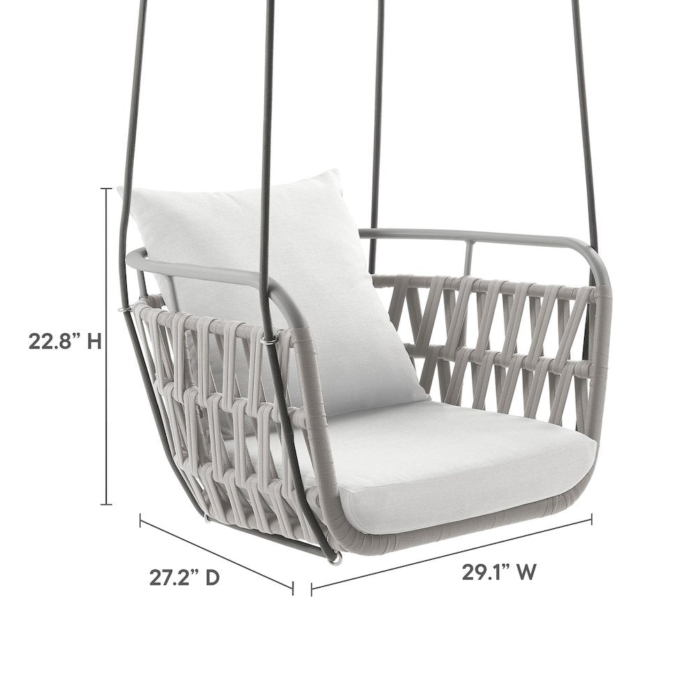 Kaliah Outdoor Patio Aluminum Swing Chair