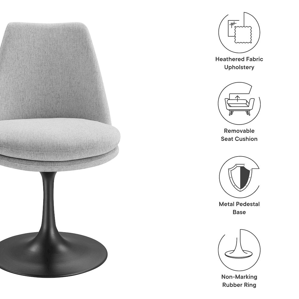 Lippa Swivel Dining Upholstered Side Chair