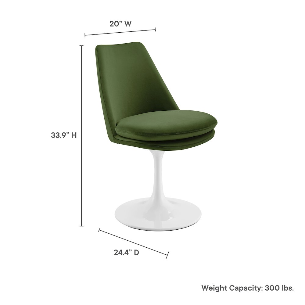 Lippa Swivel Dining Performance Velvet Side Chair