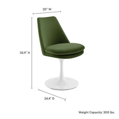 Lippa Swivel Dining Performance Velvet Side Chair