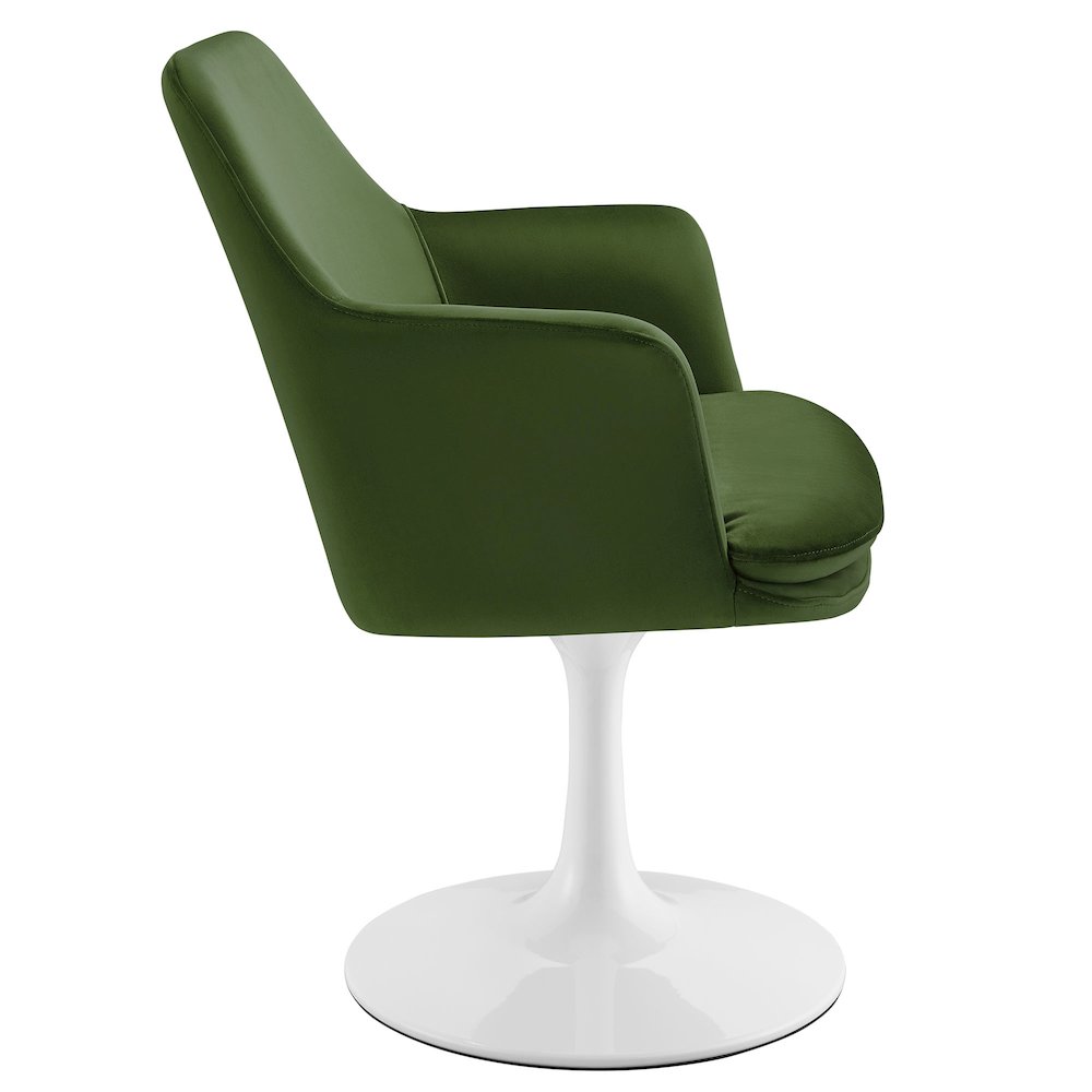 Lippa Swivel Dining Performance Velvet Armchair