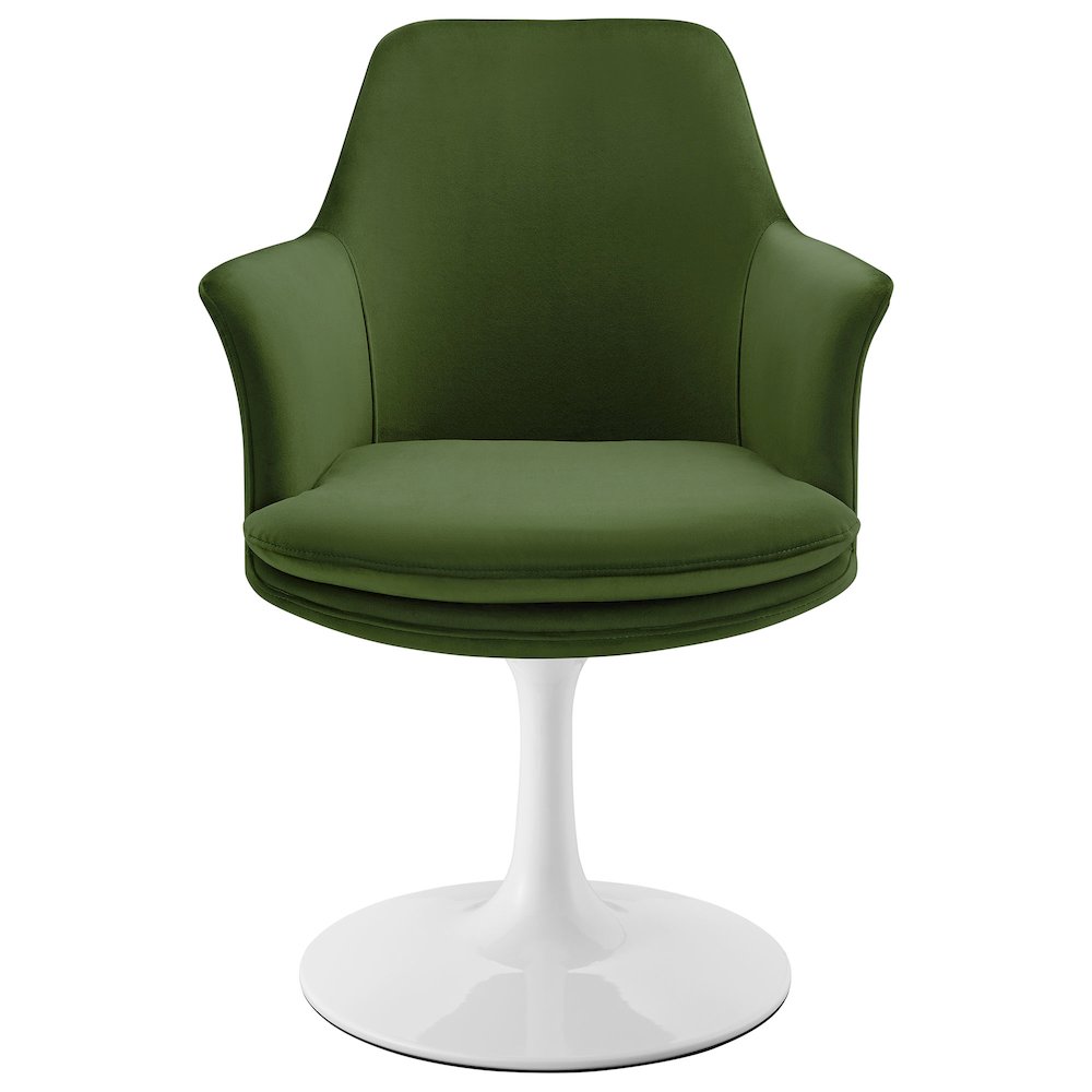 Lippa Swivel Dining Performance Velvet Armchair