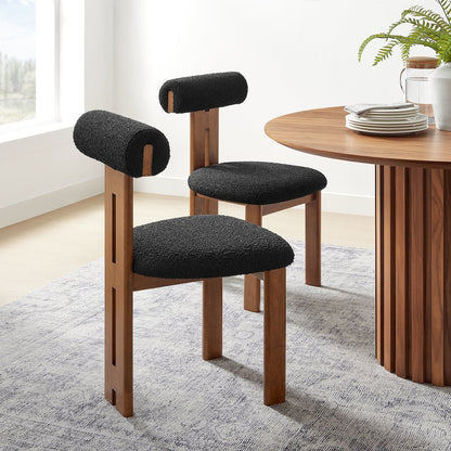 Torian Boucle Fabric Dining Chair Set of 2