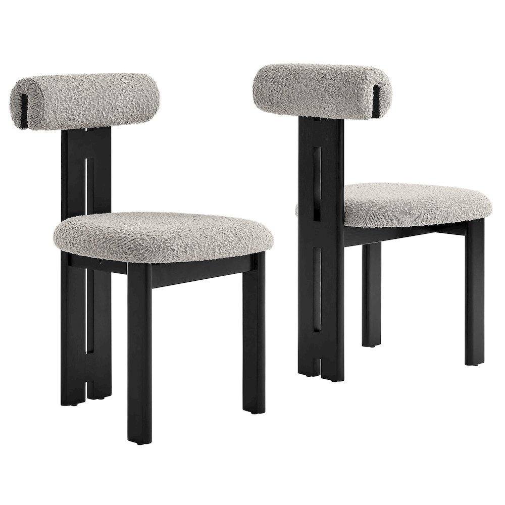 Torian Boucle Fabric Dining Chair Set of 2