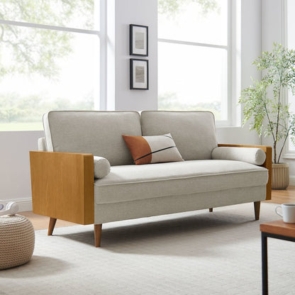 Kellan Heathered Fabric Upholstered Sofa