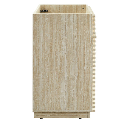 Render 24" Faux Travertine Bathroom Vanity Cabinet (Sink Not Included)