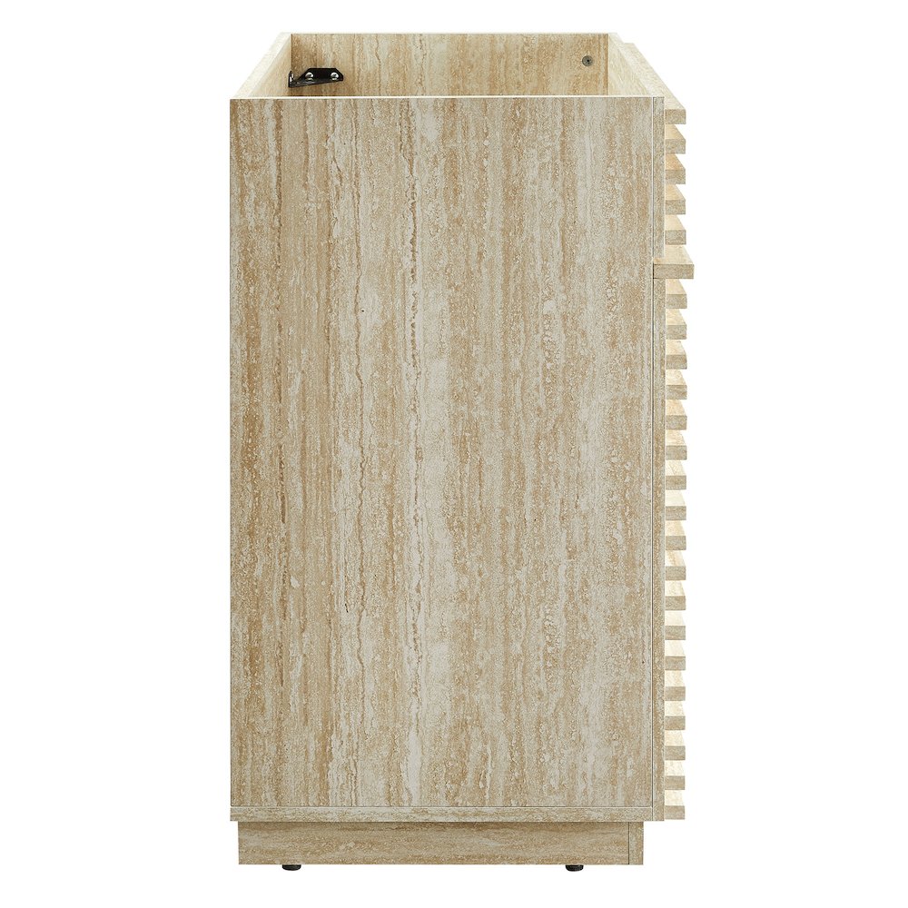 Render 30" Faux Travertine Bathroom Vanity Cabinet (Sink Not Included)