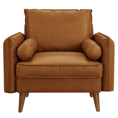 Revive Upholstered Vegan Leather Accent Armchair