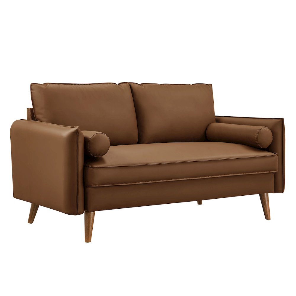 Revive Upholstered Vegan Leather Loveseat