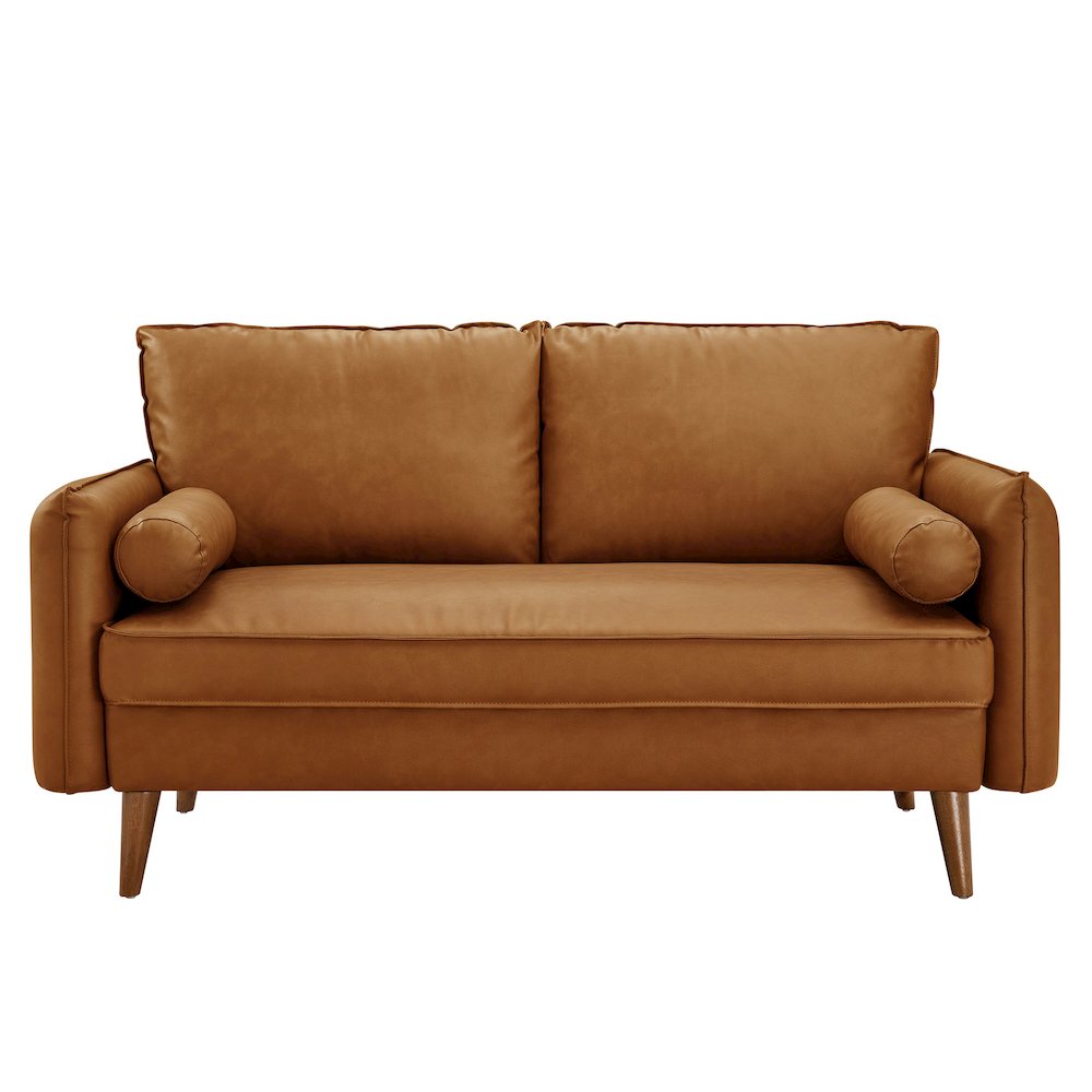 Revive Upholstered Vegan Leather Loveseat