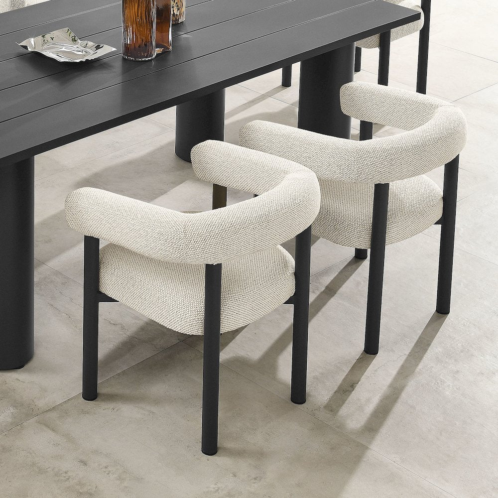 Nautica Outdoor Patio Aluminum Dining Armchairs Set of 2