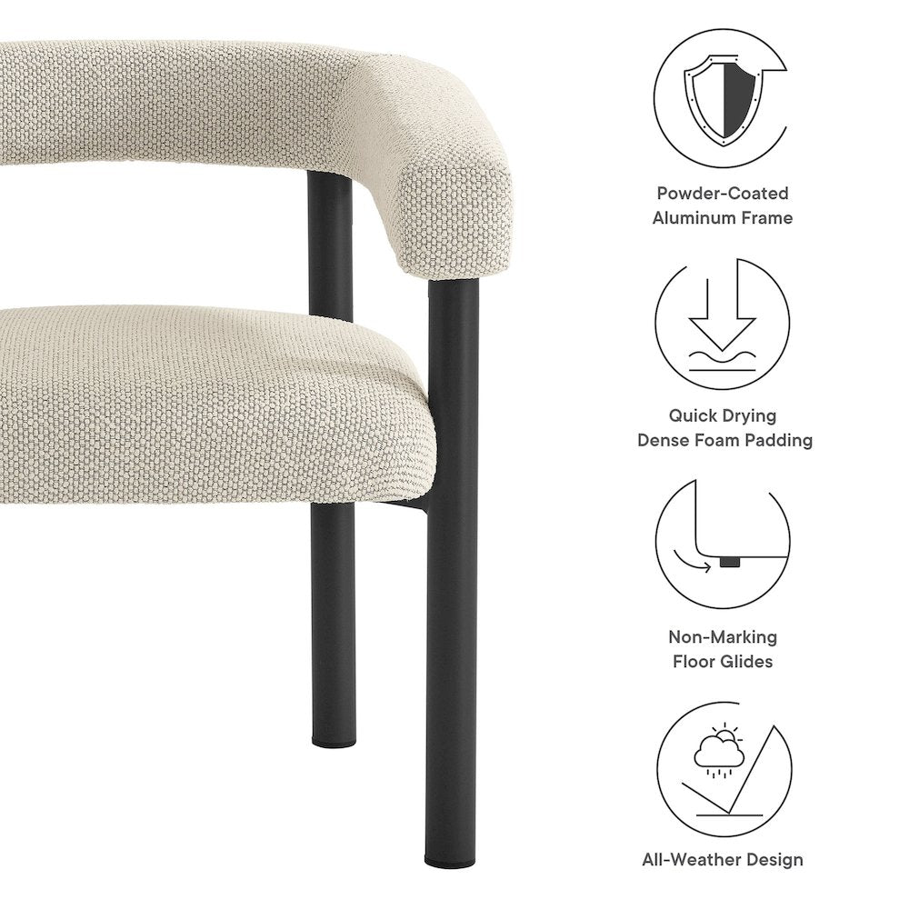 Nautica Outdoor Patio Aluminum Dining Armchairs Set of 2