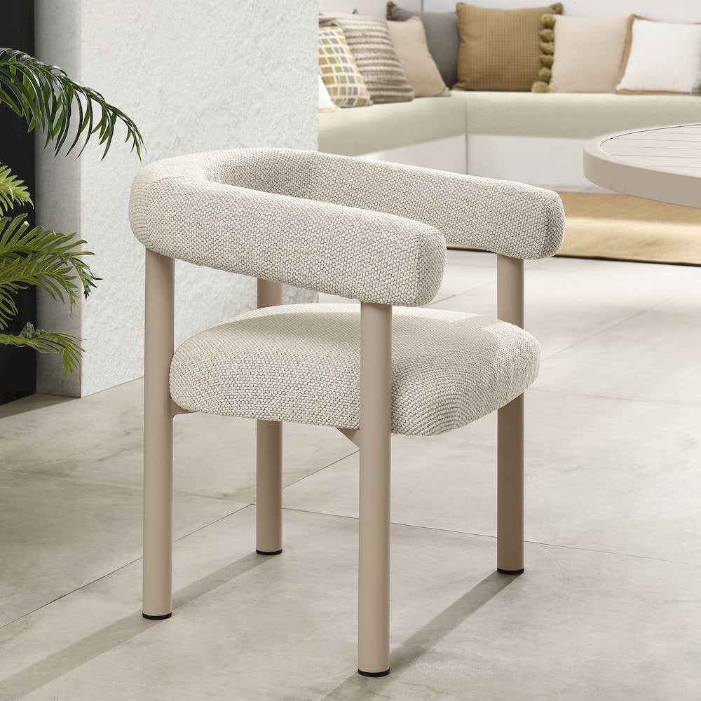Nautica Outdoor Patio Aluminum Dining Armchairs Set of 2