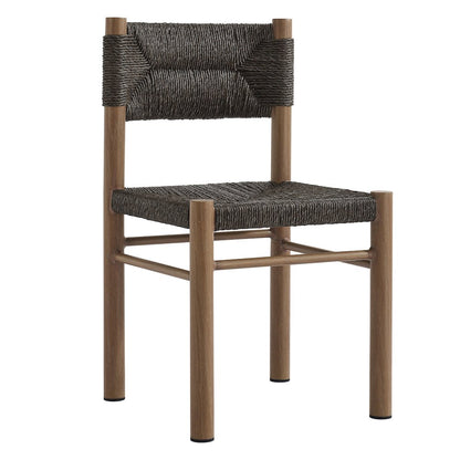 Parkland Outdoor Patio Rattan and Aluminum Dining Side Chairs Set of 2