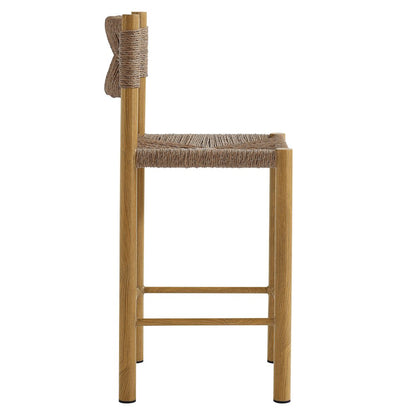 Parkland Outdoor Patio Rattan and Aluminum Counter Stools Set of 2