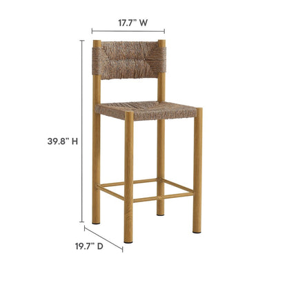 Parkland Outdoor Patio Rattan and Aluminum Counter Stools Set of 2