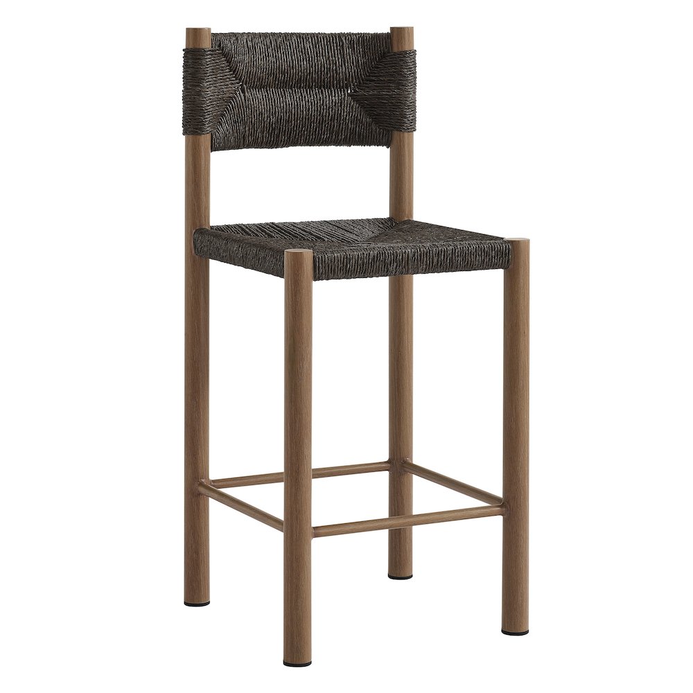 Parkland Outdoor Patio Rattan and Aluminum Counter Stools Set of 2