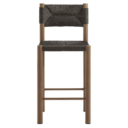 Parkland Outdoor Patio Rattan and Aluminum Counter Stools Set of 2