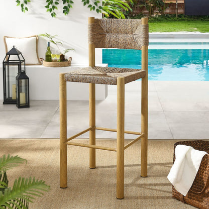 Parkland Outdoor Patio Rattan and Aluminum Bar Stools Set of 2