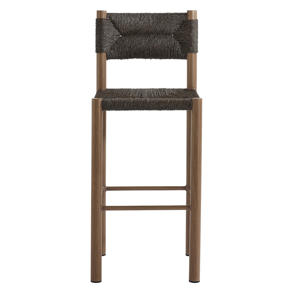 Parkland Outdoor Patio Rattan and Aluminum Bar Stools Set of 2