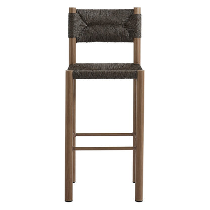 Parkland Outdoor Patio Rattan and Aluminum Bar Stools Set of 2