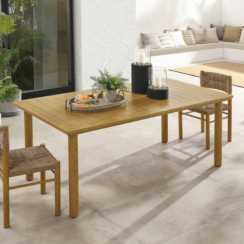 Parkland 76" Outdoor Patio Aluminum Dining Table