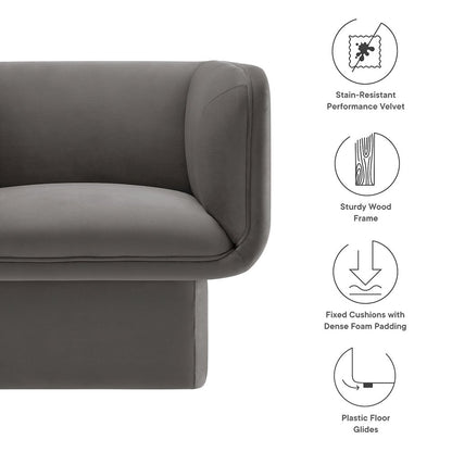 Tate Performance Velvet Accent Chair