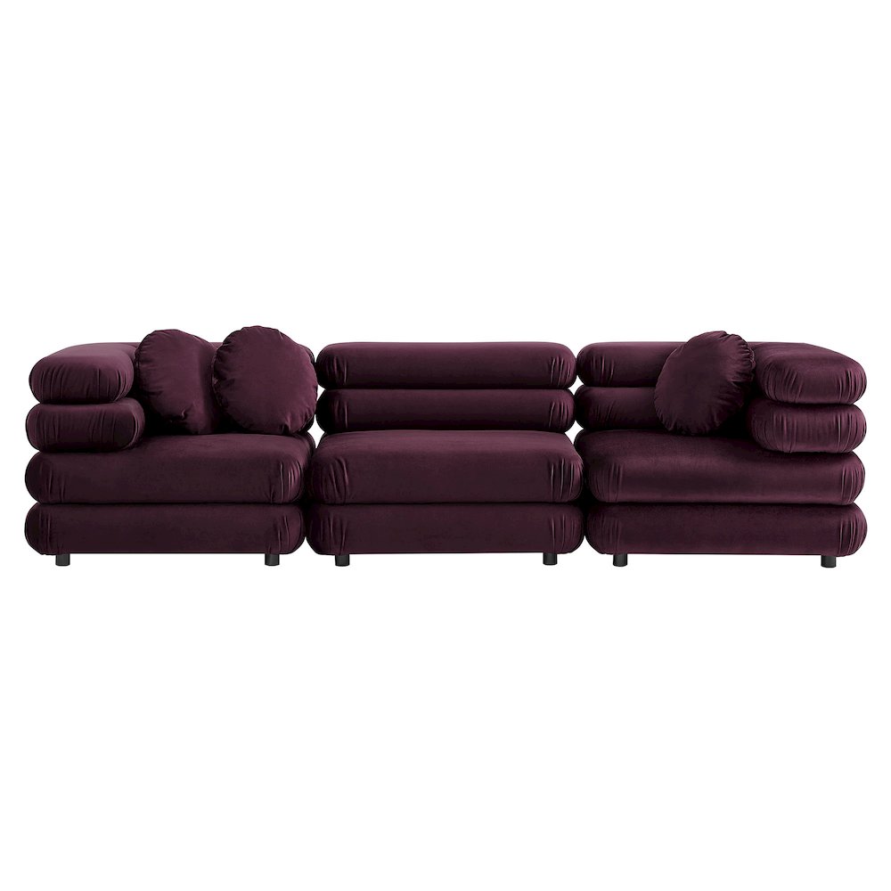 Jubilee 3-Piece Modular Performance Velvet Sectional Sofa